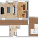 Raumplan mit Möbel Raumplan mit Möbel